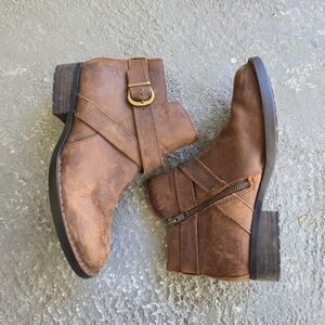 Born Rustic Brown Ankle Booties